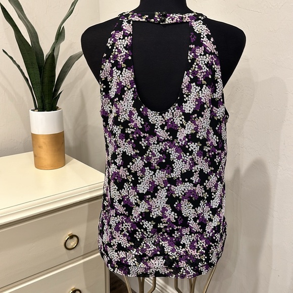 ECI New York Halter Neck Tiered Ruffle Front U Back Lined Top - Picture 2 of 12